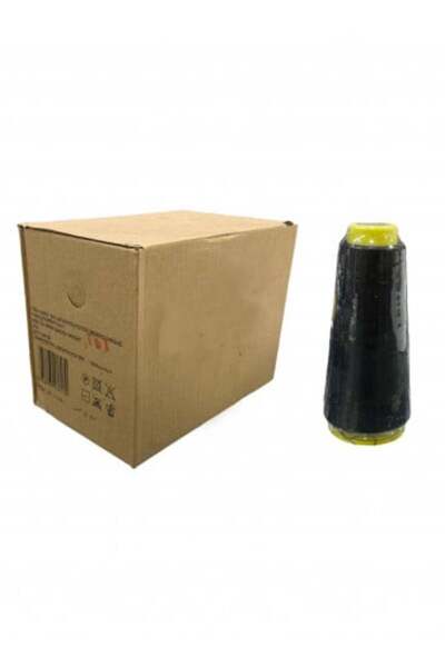 Abrar خيوط خياطة من البوليستر بنسبة 100% - عبوة من 12 قطعة (أسود)