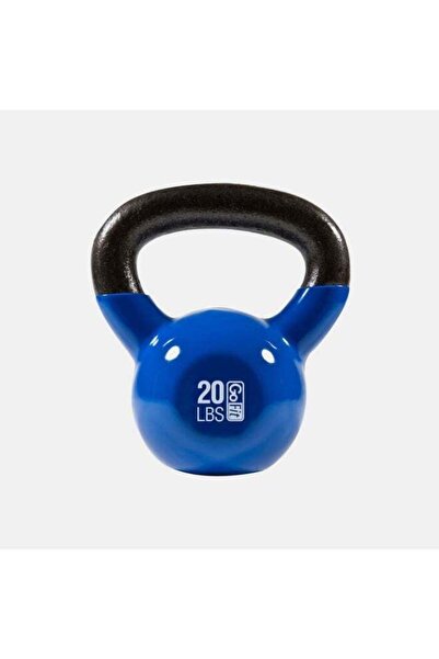 Go Fit كرة حديدية فاخرة مغلفة بالفينيل - 20 رطلاً - أزرق