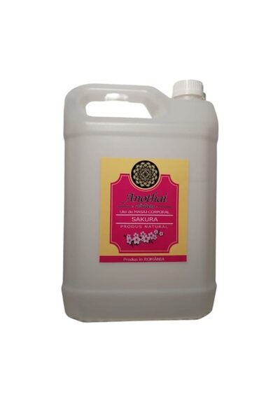 Anothai Ulei de masaj premium Sakura – Hidratant și relaxant, cu vitamina E, 5000 ml