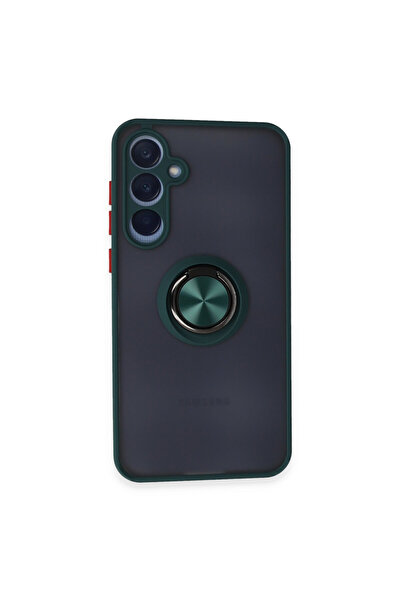 NewFace حافظة سامسونج جالاكسي A55 5G من سامسونج جالاكسي A55 5G غطاء سيليكون مونتريال مع حلقة - أخضر