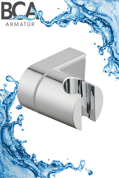 BCA Armatür Krom L Mafsal Tutma Aparatı Paslanmaz 180 Derece Döner Duş Başlığı