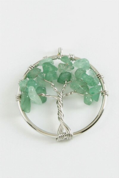 ZERO LAND 1593631739 قلادة من حجر اليشم الطبيعي (193136) - لون أخضر