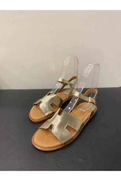 Özay Kadın Hakiki Deri Düz Taban Sandalet