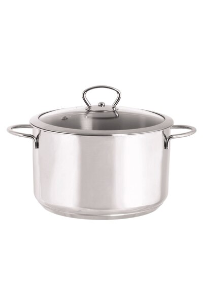 Metalac Oala 6l cu capac din sticla Kulinaria inox/24cm/6l