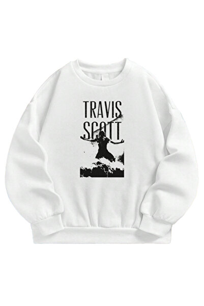 SVART WEAR تريفيس سكوت مطبوع قصة فضفاضة سويت شيرت للجنسين