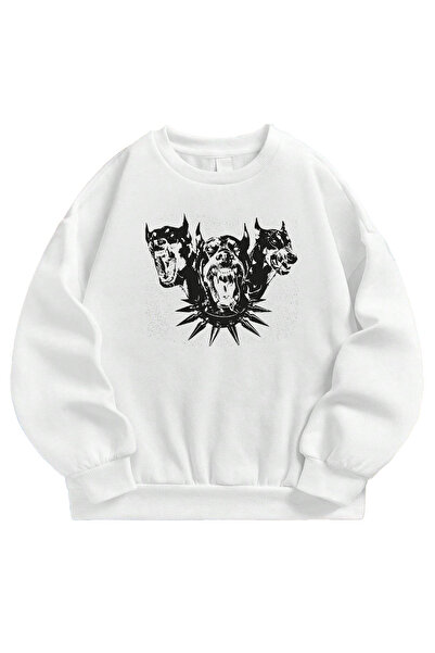 SVART WEAR 3 Head Kopek Štampano Oversize kroj Unisex dukserica