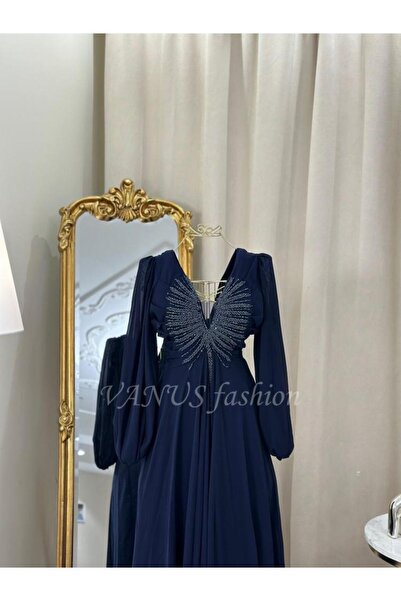 vanus fashion فستان طويل (لونين ) 4470