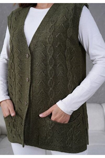 Nacar Triko Anne Örme Yelek