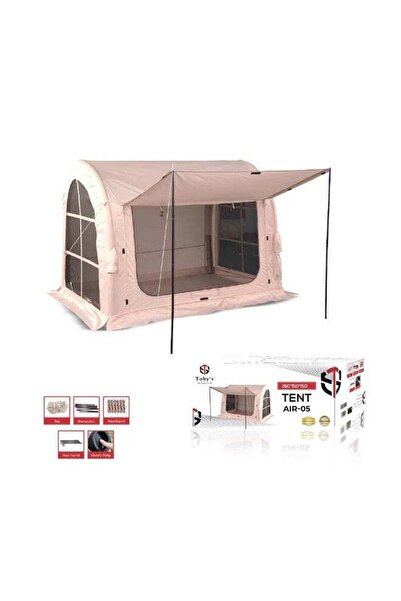 TOBYS خيمة تخييم قابلة للنفخ من توبي 05 مع مضخة - مقاومة للماء والرياح، مناسبة لجميع الفصول، تتسع لشخصين