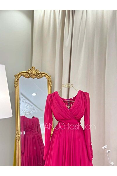 vanus fashion فستان سهرة طويل 4134