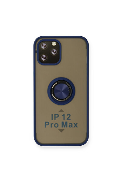 NewFace Iphone 12 pro max case montreal ring silicone cover - navy blue