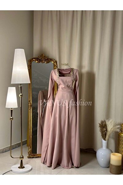 vanus fashion فستان طويل 4301