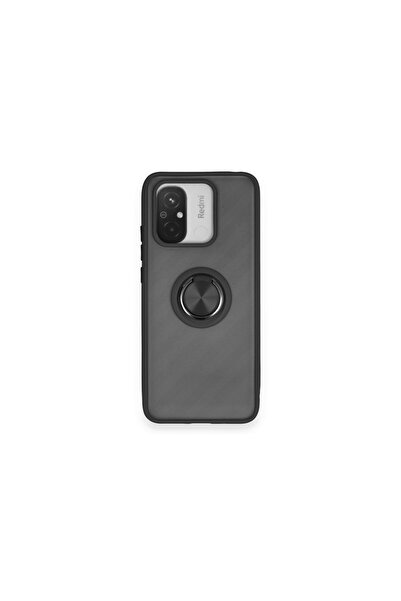 NewFace غطاء سيليكون مونتريال لـ Xiaomi Redmi 12C مع حلقة - أسود