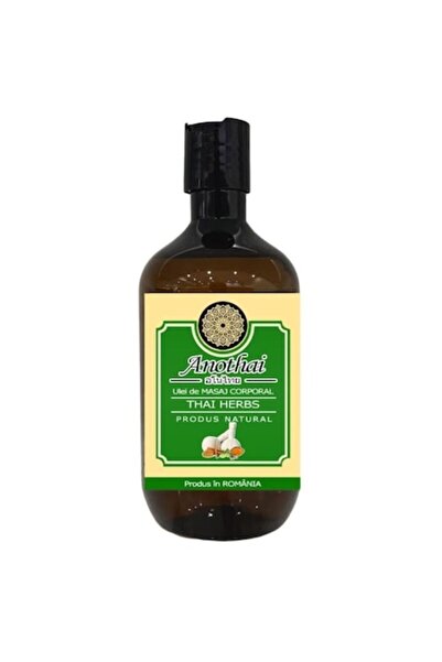 Anothai Ulei de masaj premium cu plante thailandeze - hidratant și relaxant cu vitamina E, 500 ml