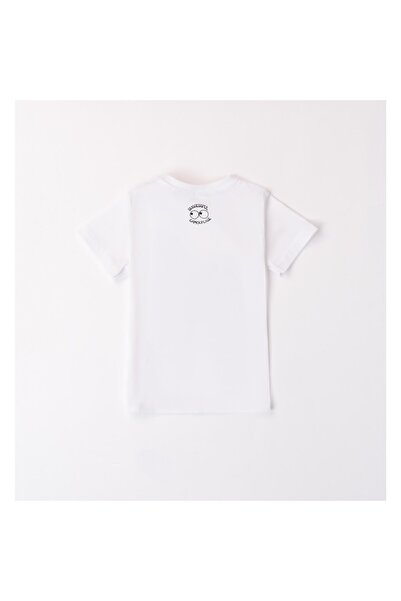 İDO I Do - Tricou pentru băieți cu imprimeu cameleon, alb, 128-140 cm