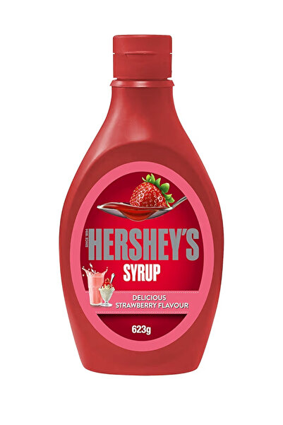 Hershey's Strawberry Syrup for Baking Desserts, Easy Squeeze Bottle, 623 G