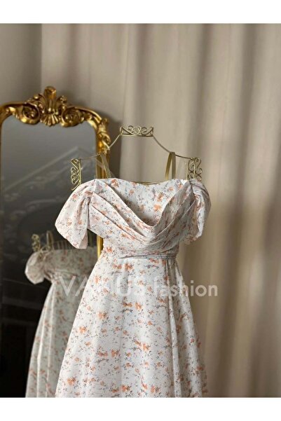 vanus fashion فستان مشجر طويل 4327