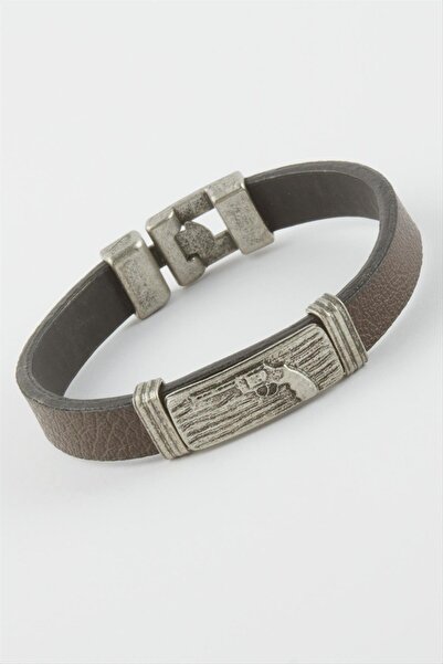 ZERO LAND 1591846739 سيلاه صنوي (194618) سوار جلدي-بني