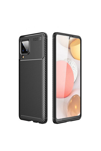 NewFace حافظة سامسونج جالاكسي M33 ذات غطاء كربوني بتركيز تلقائي - أسود