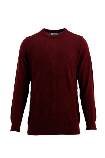 Uki BORDO Bisiklet Yaka Triko Kazak