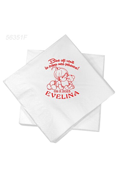 PersonalizatCuStil Personalized baptism napkins set of 30 pieces model 56351F