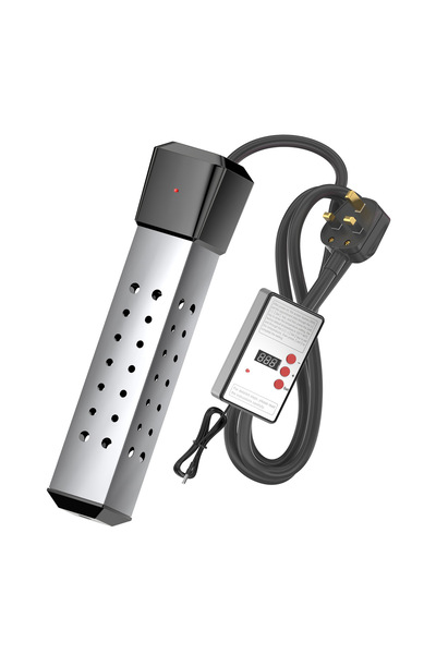 Generic Immersion Water Heater 2000W Portable with LCD Thermostat, 304 Stainless Steel Guard