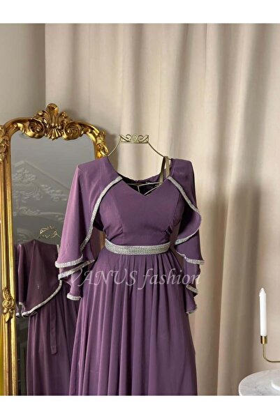 vanus fashion فستان طويل (لونين ) 4376