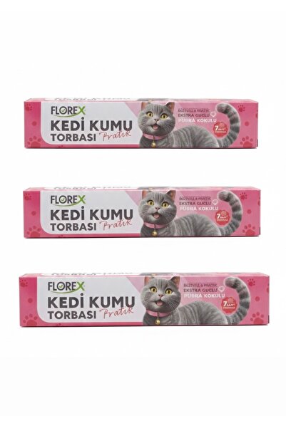 MEMS 21'li Kedi Kumu Torbası Pudra Kokulu Büzgülü Poşet Pet Evcil Hayvan Kedi...