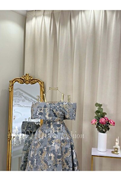 vanus fashion فستان سهرة ميدي 4214