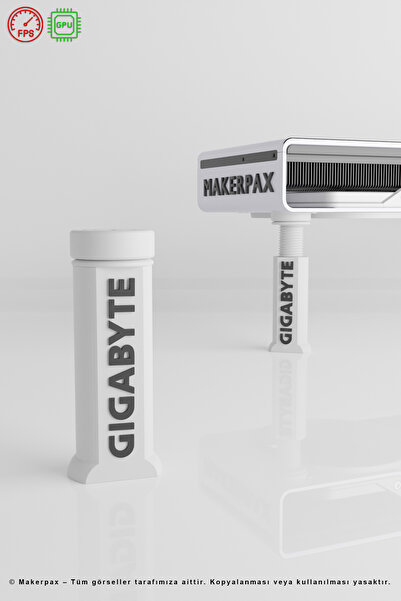 Makerpax Ayarlanabilir Ekran Kartı Tutucu, Siyah Oval Seri, Ekran Kartı Deste...