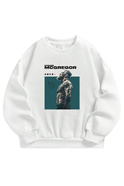 SVART WEAR سويت شيرت كونور مكجريجور يو إف سي مطبوع قصة فضفاضة للجنسين