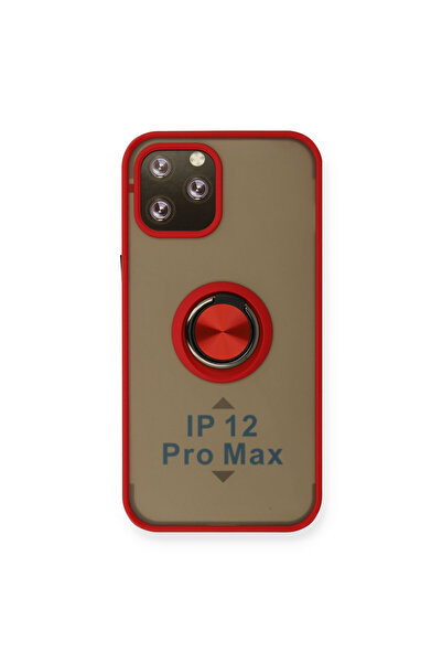 NewFace Iphone 12 pro max case montreal ring silicone cover - red