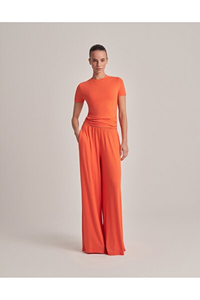 lessandromance FIT KESIM KISA KOLLU T-SHIRT ORANGE