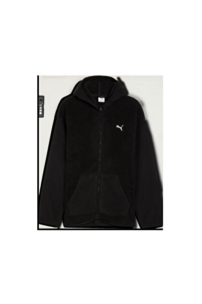 Puma ESS ELEVATED Full-zip Hoodie Erkek Siyah Fermuarlı Hoodie