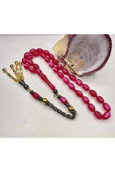 İskenderun Tesbihcilik Heavy Brass Tassel Opal Simile Rosary
