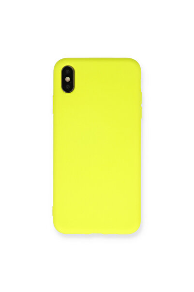 NewFace iPhone X Case Nano Velvet Silicone - Yellow