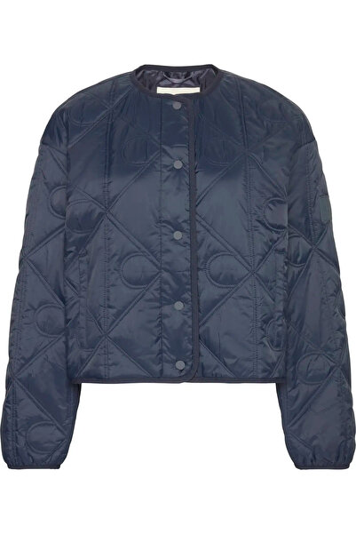 Calvin Klein LIGHTWEIGHT AOP QUILTED LINER Kadın Lacivert Mont