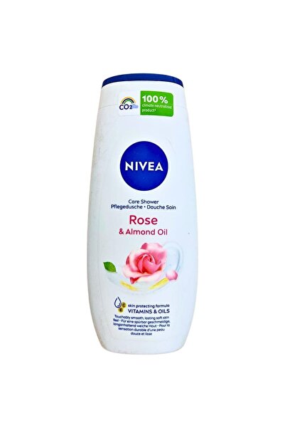 NIVEA Set of 3 x Care Rose & Almond Oil Shower Gel, with Roses and Almond Oil, 250 ml