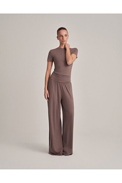 lessandromance FIT KESIM KISA KOLLU T-SHIRT VİZON