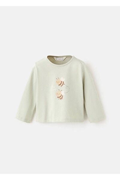 MANGO Baby %100 pamuklu desenli tişört