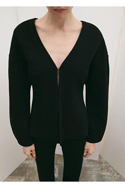 MANGO Woman V yaka oversize hırka