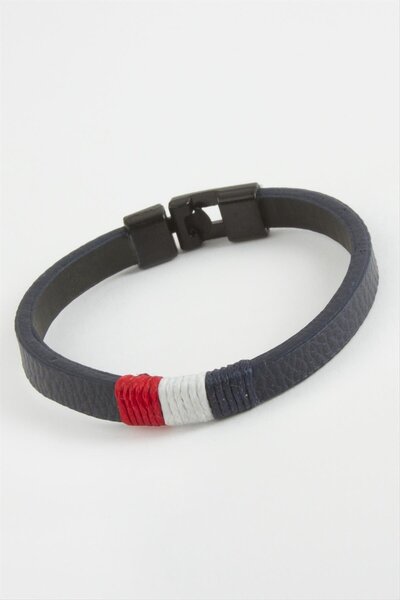 ZERO LAND 1590255739 سوار من الجلد الصناعي عالي الجودة (195502) - أزرق داكن