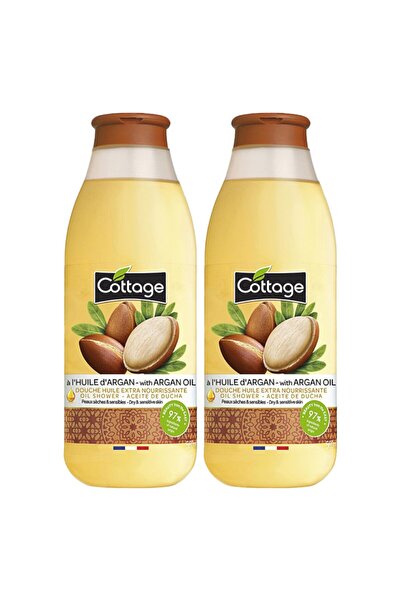 Cottage Set of 2 x Argan Oil Shower Gel, 560 ml