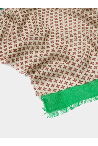 PARFOIS Yün Kontrastlı Desenli Şal