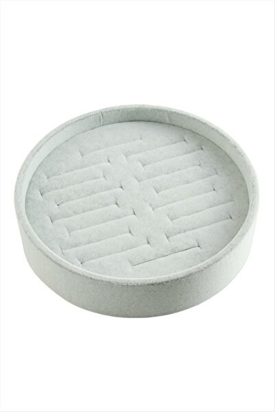 ZERO LAND 1592507739 سوار خشبي دائري من قماش الأمفورا (140725) 20 سم - رمادي