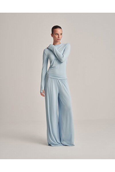 lessandromance FIT KESIM UZUN KOLLU T-SHIRT BEBE MAVİSİ