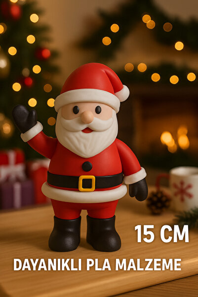 DNRYSL Noel Baba Biblo 15 cm, Dayanıklı PLA Dekoratif Yılbaşı Figürü, Yeni Yı...