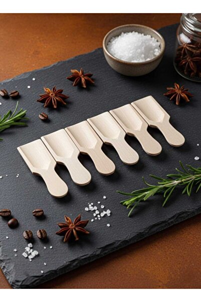 PABLITO HOME mini kürek biçimli baharat kaşığı (6 ADET)