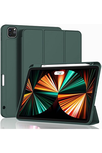 NEONI iPad Pro 12.9 Case (2022/2021/2020) with Pencil Holder, Auto Wake/Sleep - Midnight Green