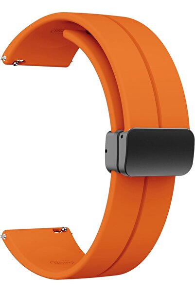 NEONI سوار ساعة مغناطيسي من السيليكون سريع الفتح (16-22 مم) - برتقالي